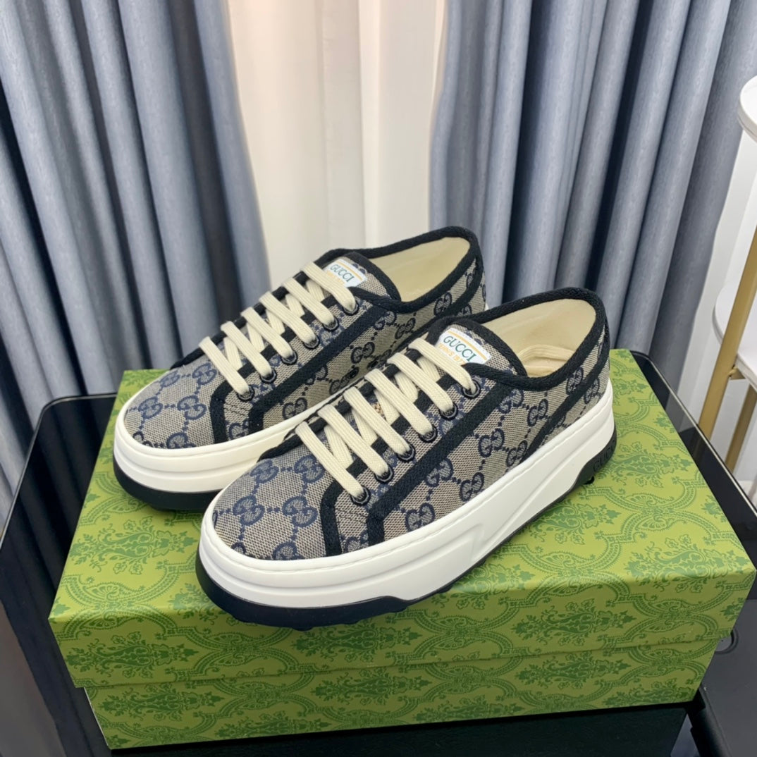 GG SNEAKER FLATFORM LEAD CANVAS