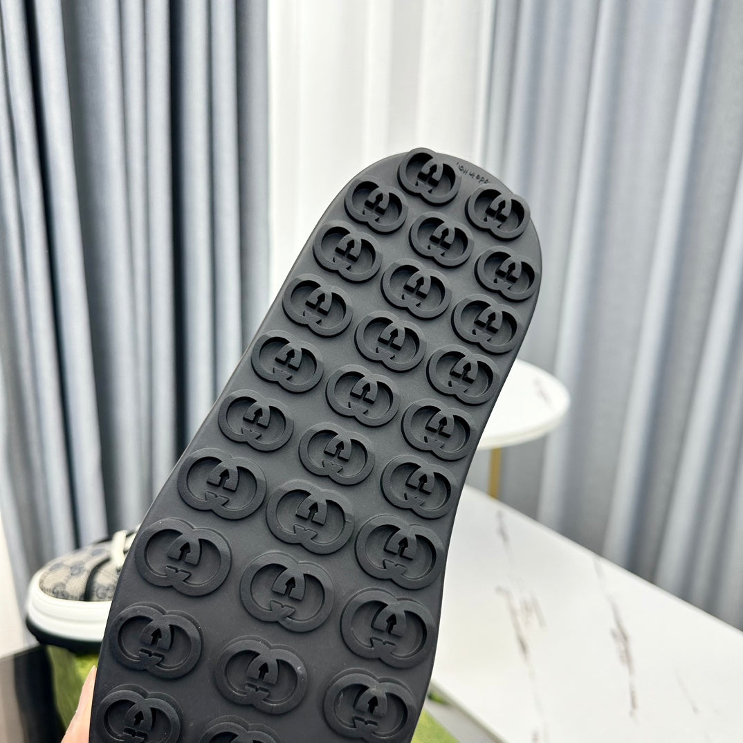 GG HIGH TOP SNEAKER FLATFORM LEAD CANVAS