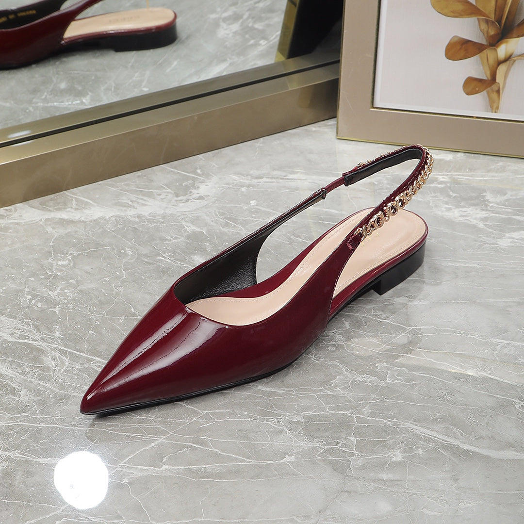 GG Signoria Ballet Flat red wine