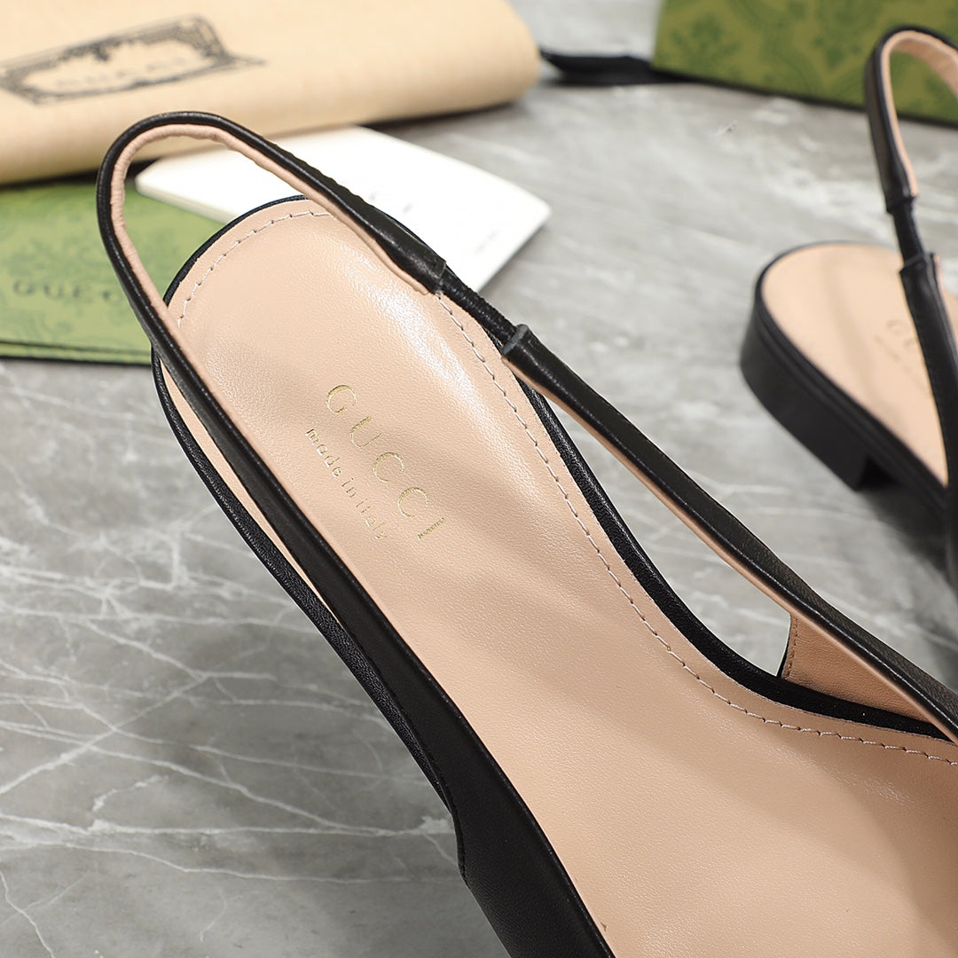 GG Flat Sandals black