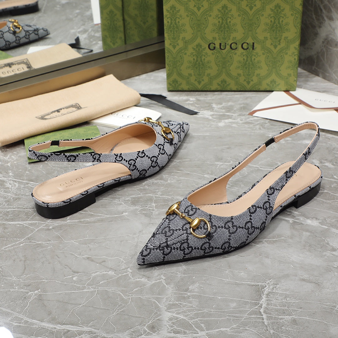 GG Flat Sandals Grey caro