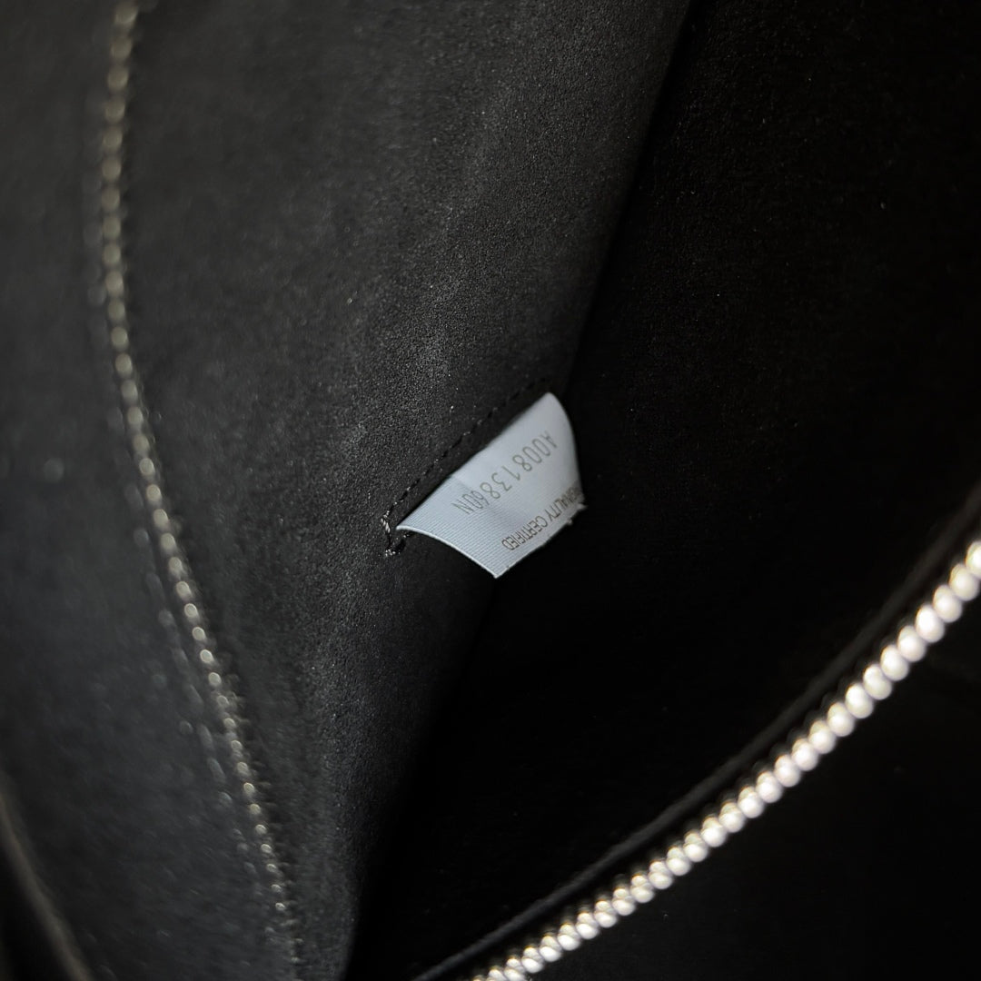 BOTTEGA VENETA 25S ARCO BAG 28 IN BLACK CALFSKIN SILVER HARDWARE