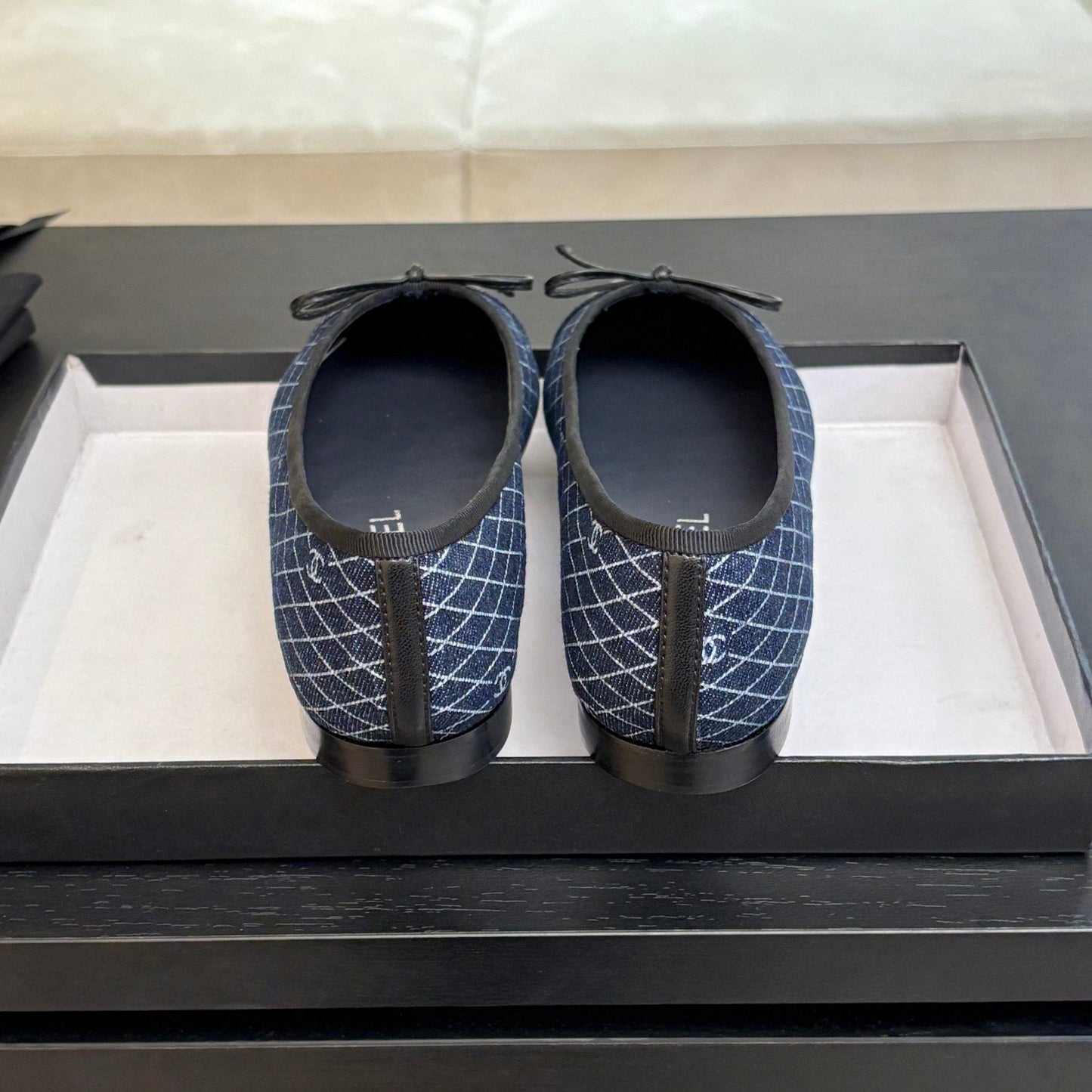 BALLET FLATS IN AEGEAN BLUE MONOGRAM DENIM