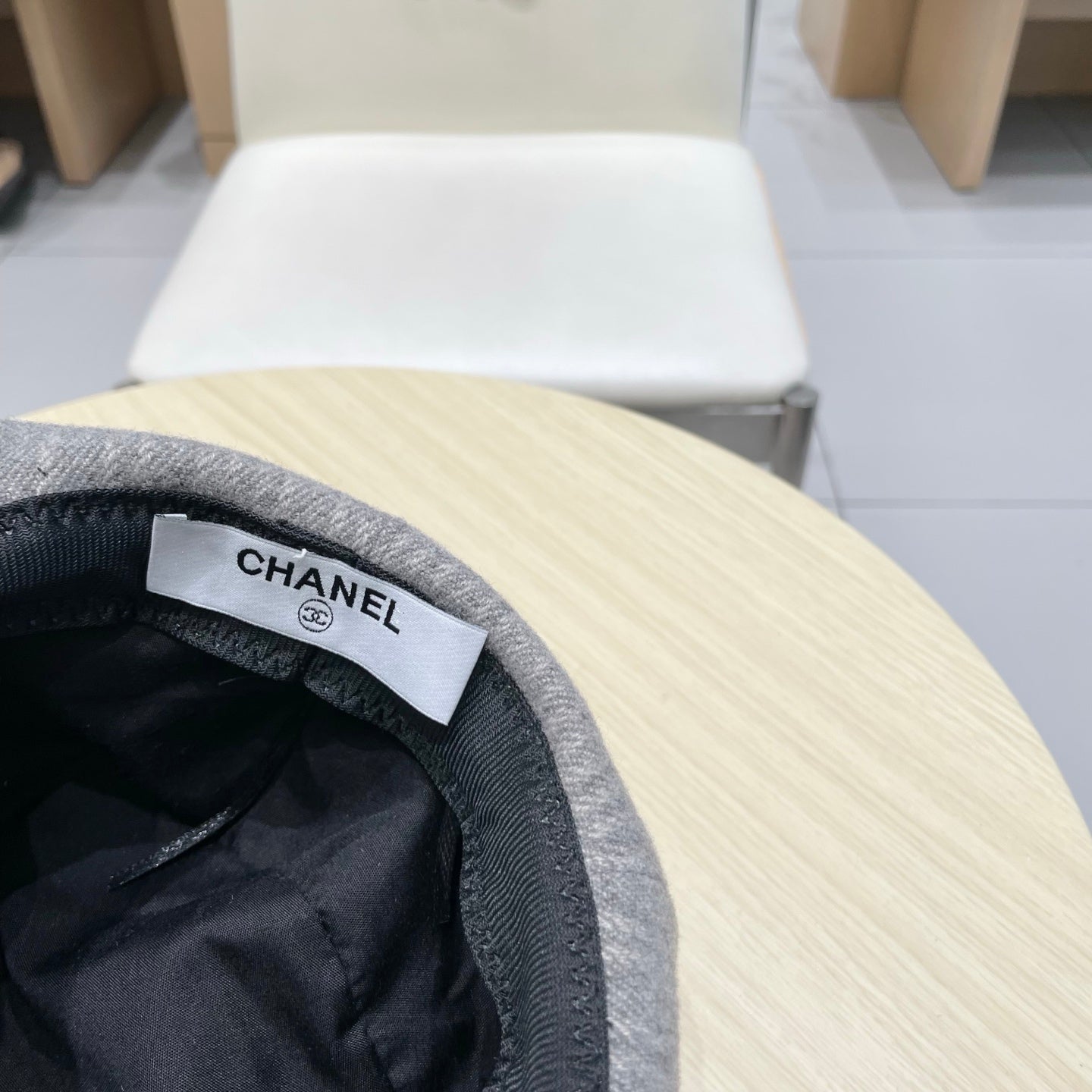 BERET HAT MOUSE GRAY WITH LOGO 672664