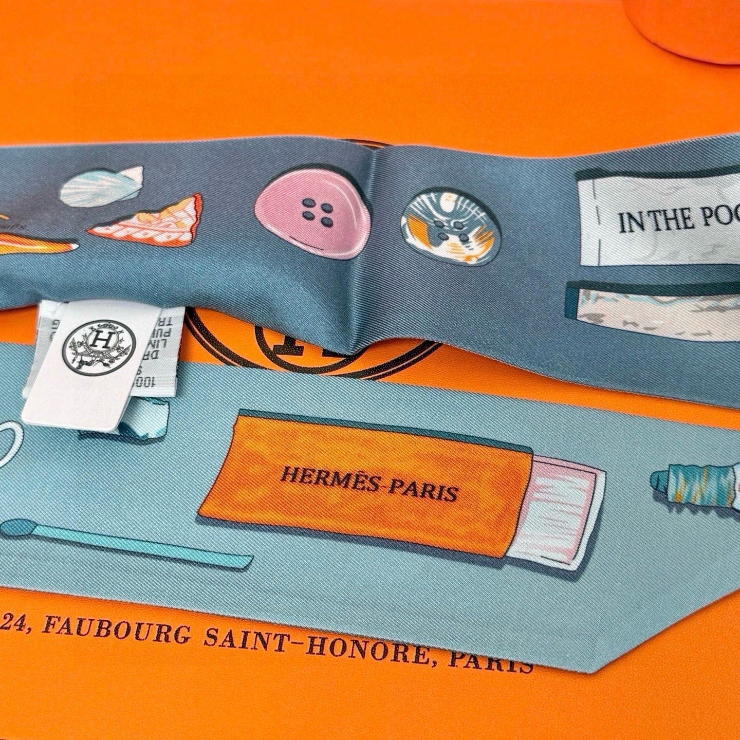 HERMES 25S SCARF TWILLY 86 IN SILK 987332