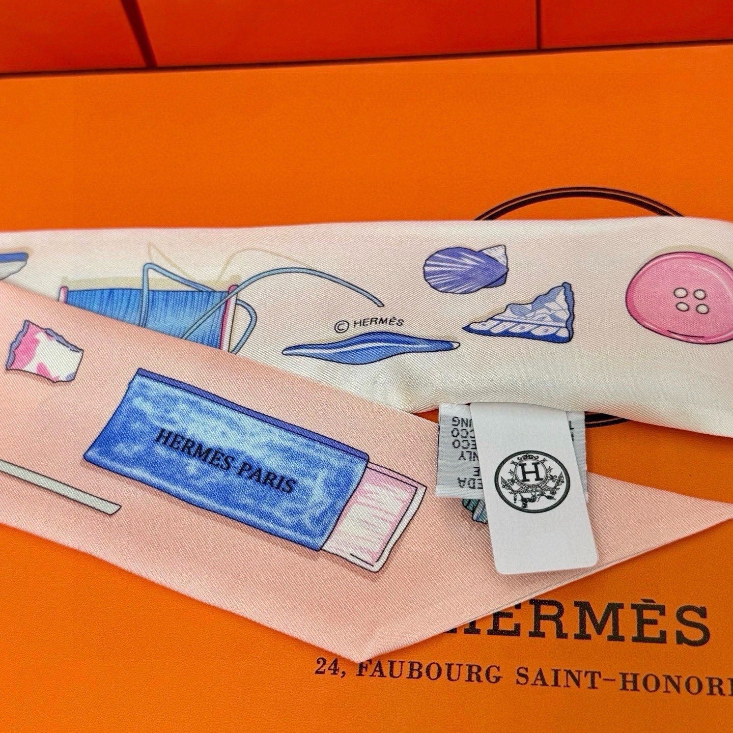 HERMES 25S SCARF TWILLY 86 IN SILK 987337