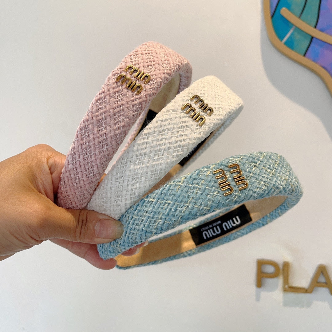 SIMPLE HAIRBAND IN SKY BLUE TWEED 282731