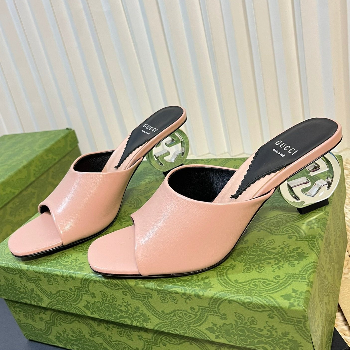 GG Women's Heeled Sandals Pink Pastel