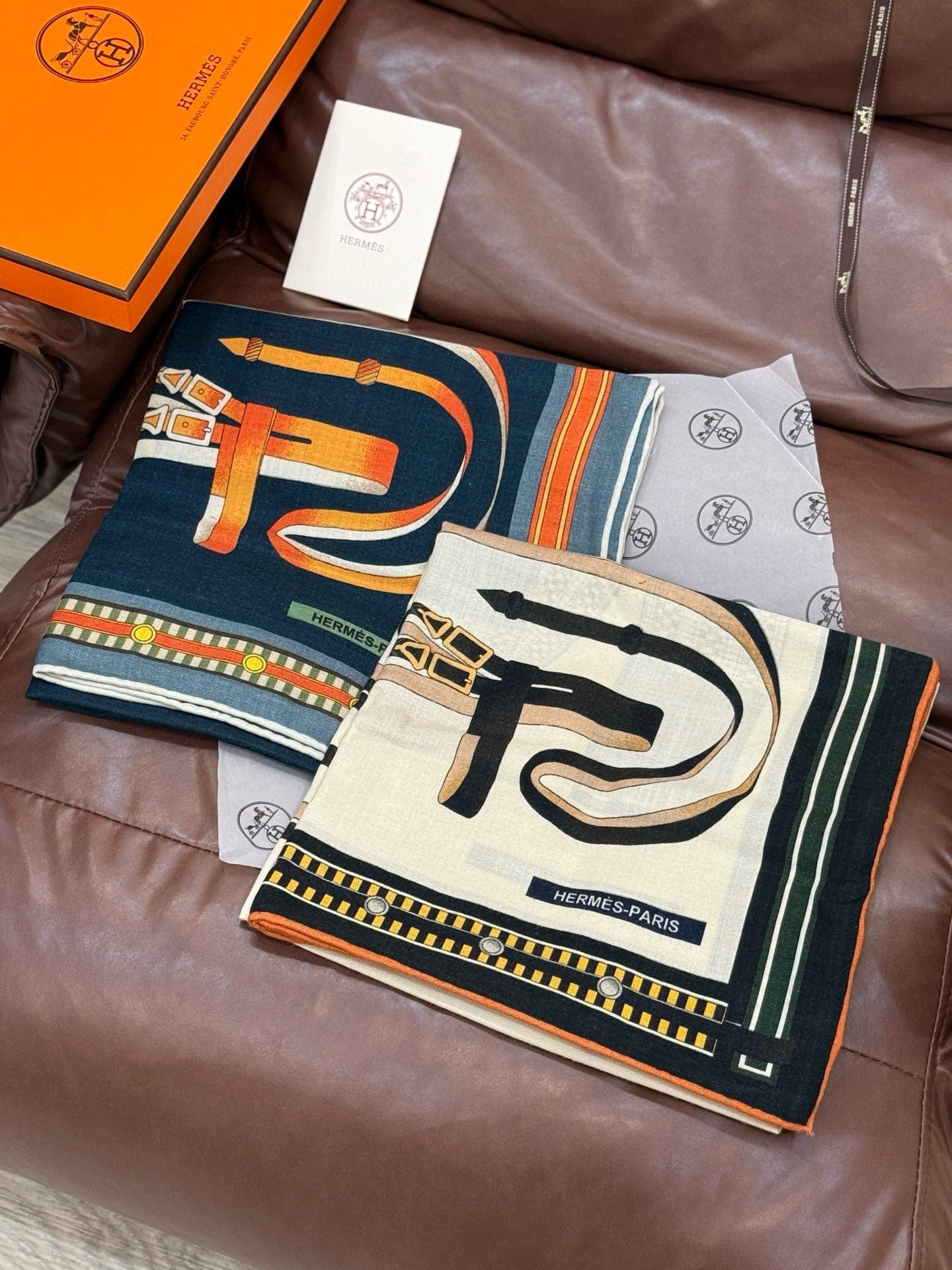 HERMES 25S SCARF 140 IN CASHMERE SILK 727301