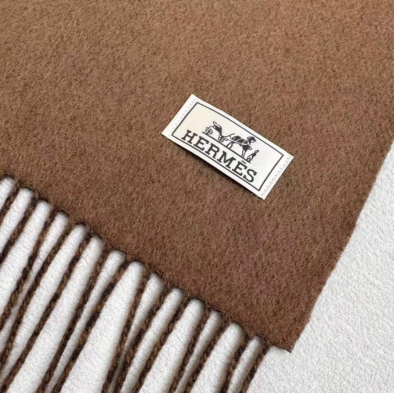 HERMES 25S SCARF 190 IN CASHMERE 986000