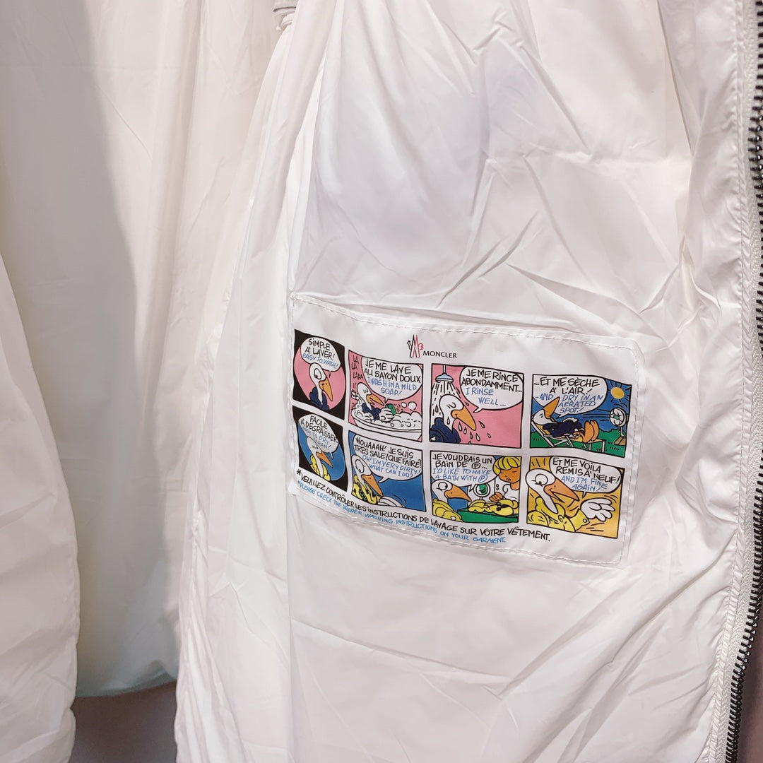 Women’s Luxury Moncler-Style Long Puffer Coat with Shearling Trim and Hood-Style257