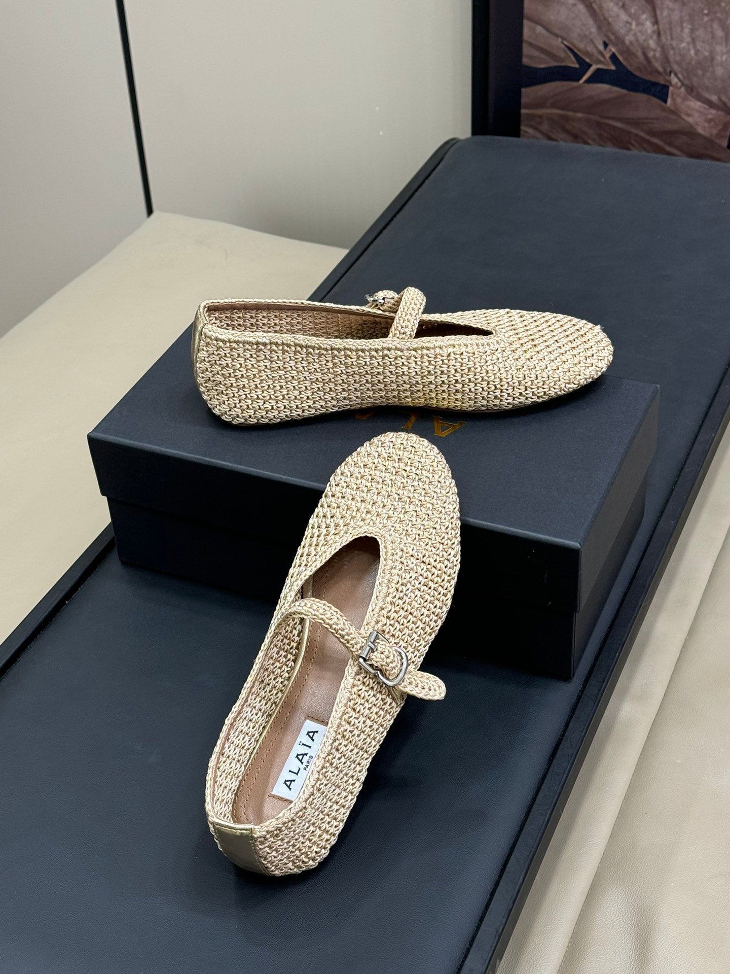 HANDWOVEN BALLET FLAT BEIGE