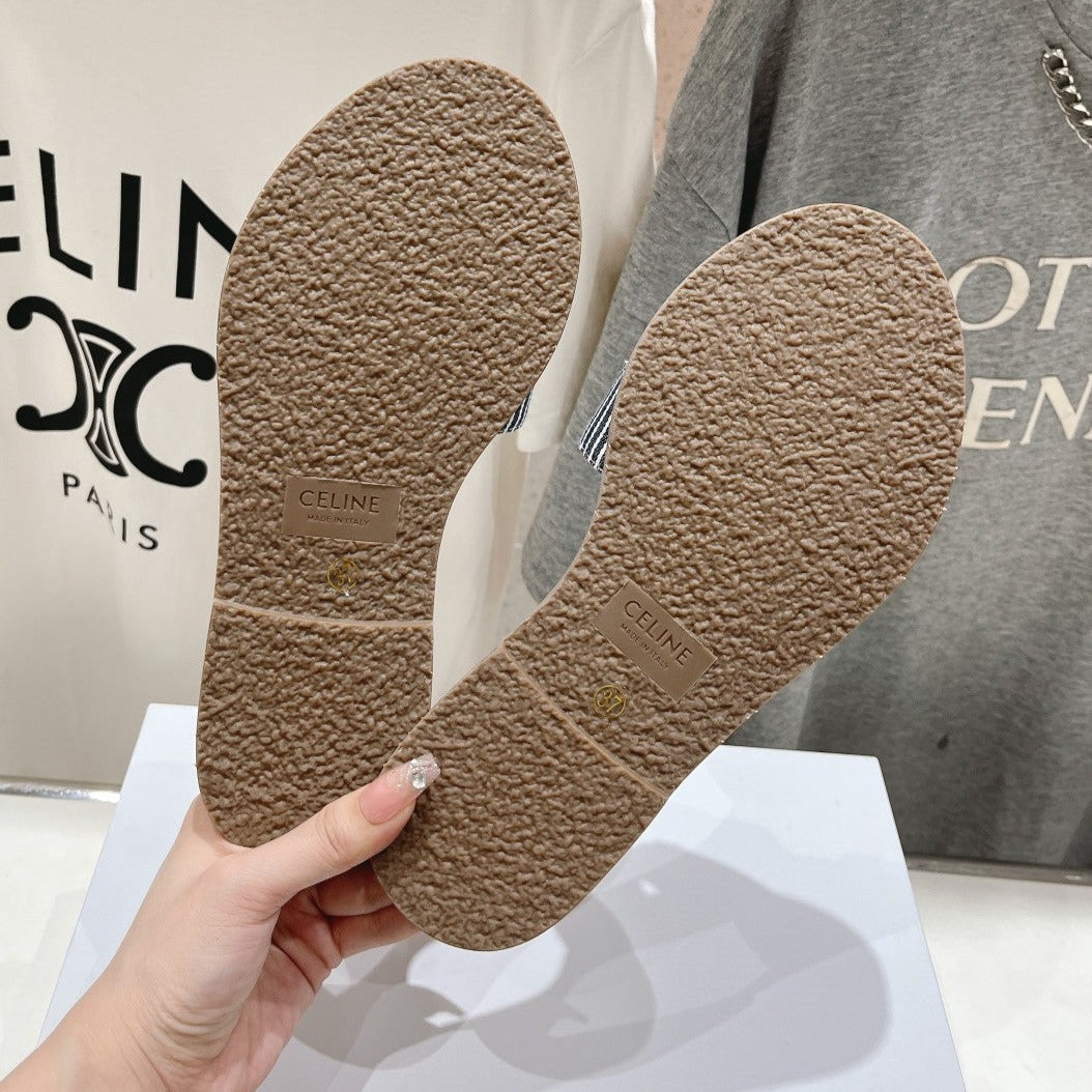 LYMPIA MULE IN TRIOMPHE JACQUARD WOOLLEN FABRIC BROWN BLACK CARO