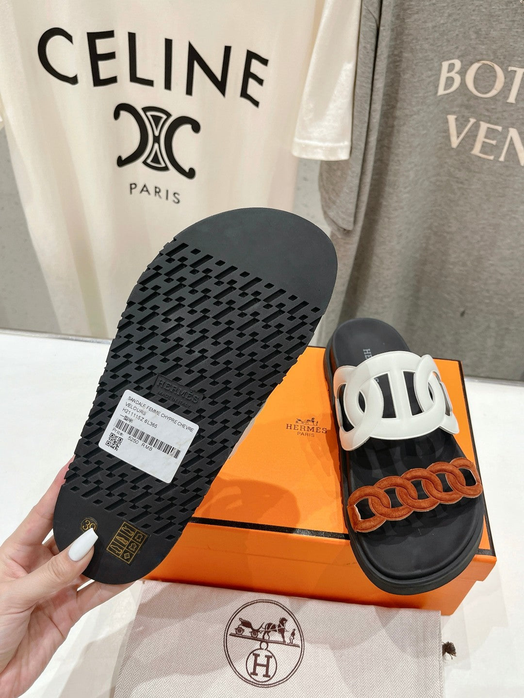 EXTRA SANDAL BLACK MIX WHITE MIX SYRUP CALFSKIN