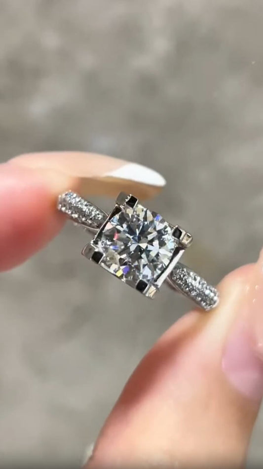 1.00ct Lab-Grown Diamond Style-Bull Head| IGI Certified | PT950 Platinum