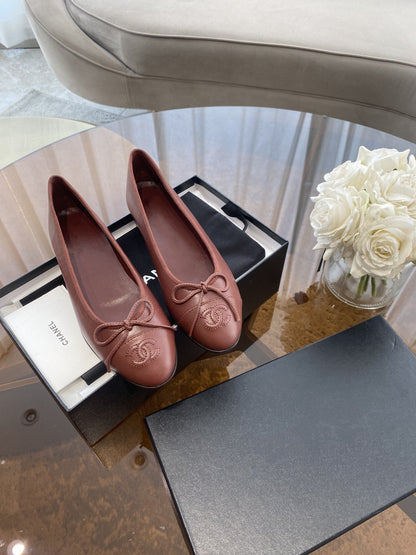 BALLET FLATS BURGUNDY LAMBSKIN