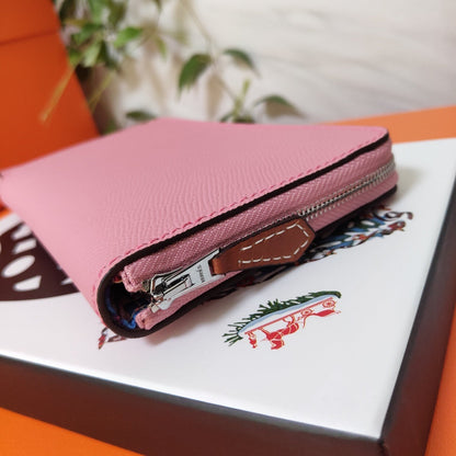 HM Zipper Wallet 20 Light Pink Epsom