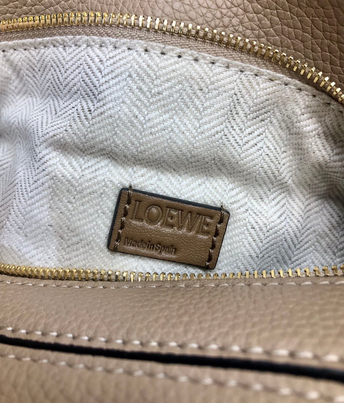 LOE MINI 18 PUZZLE BAG IN DARK KHAKI GREEN CALFSKIN