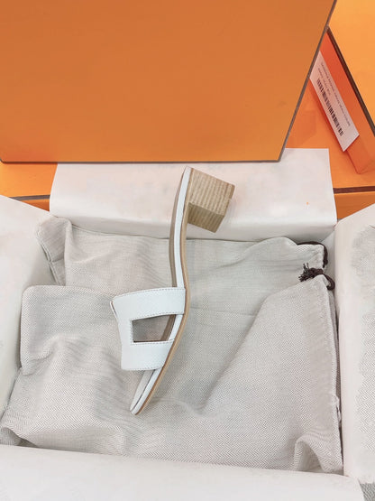 0asis Sandal Epsom Calfskin White