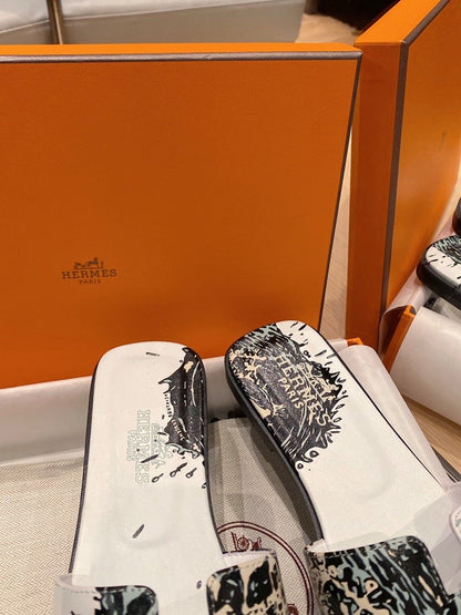 0RAN SANDALS IN WHITE MIX COLORFUL CALFSKIN