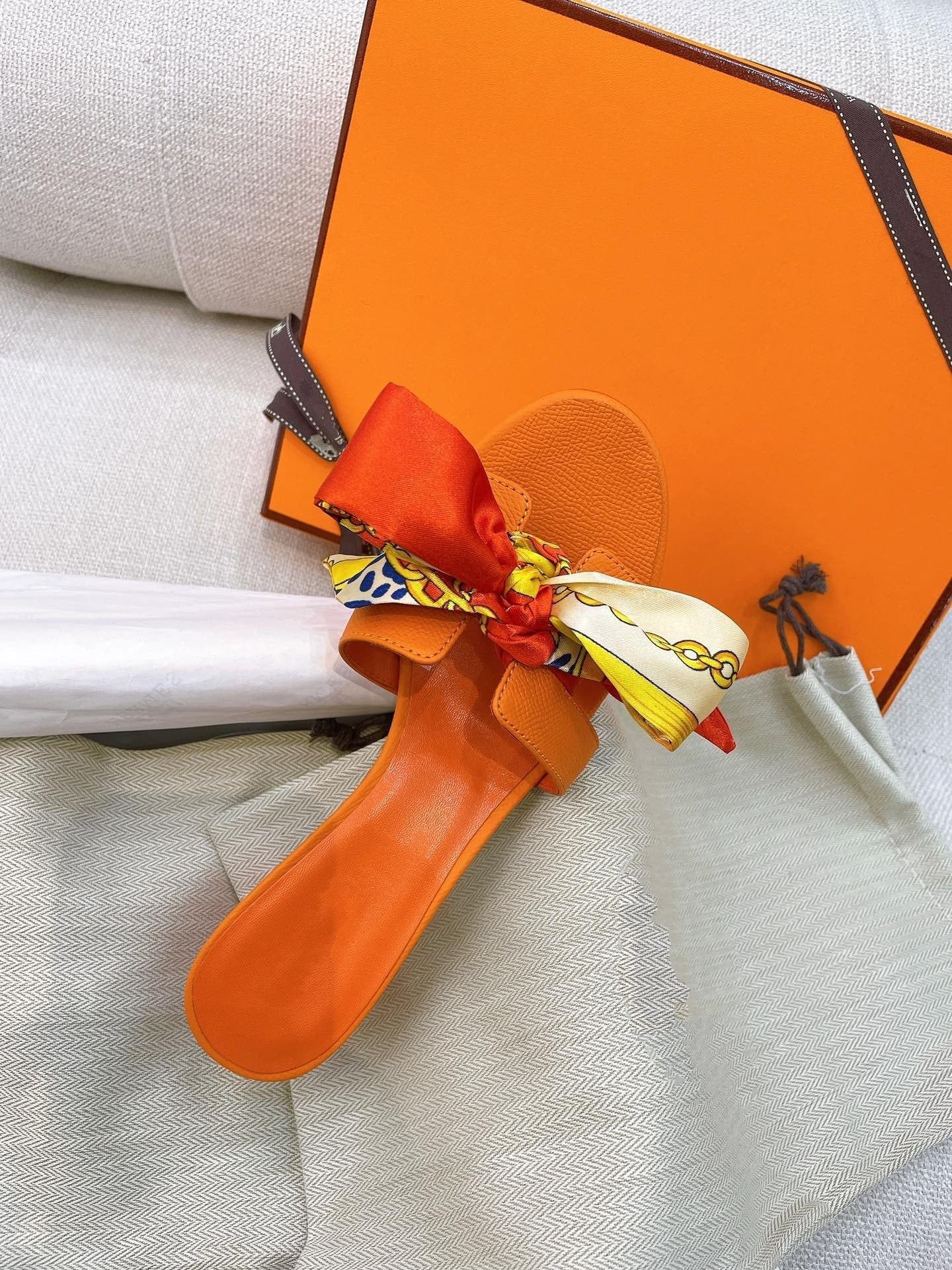 0asis Sandal Epsom Calfskin Orange