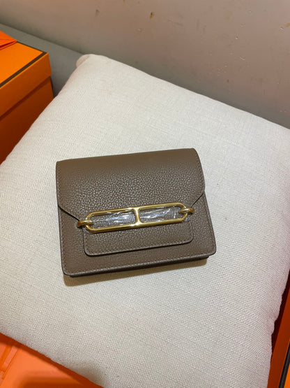 HM RoulisSlim Wallet 12.7 Brown Calfskin Ghw