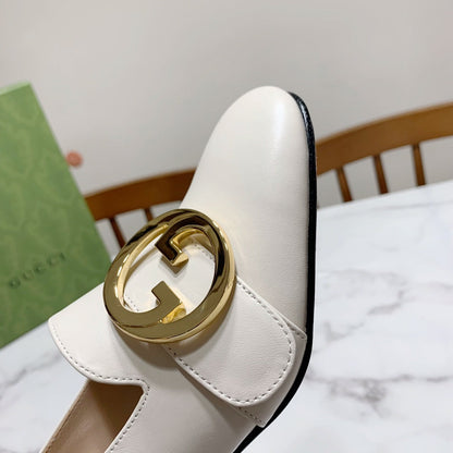 GUCCI 26S BLONDIE HIGH HEELS 55 MM IN WHITE CALFSKIN