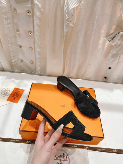 0ASIS SANDALS LAMBSKIN ATTACH CRYSTAL-BLACK