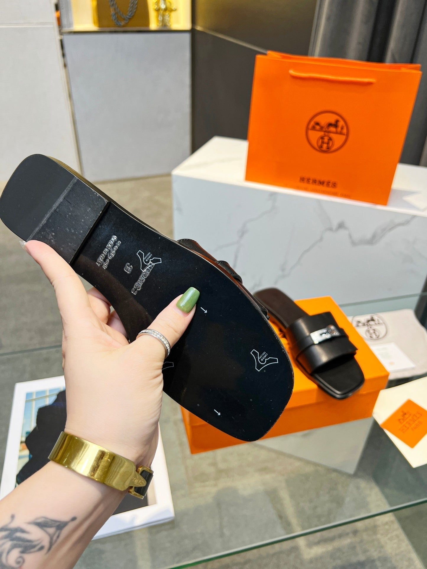 Giulia Sandal Black Calfskin