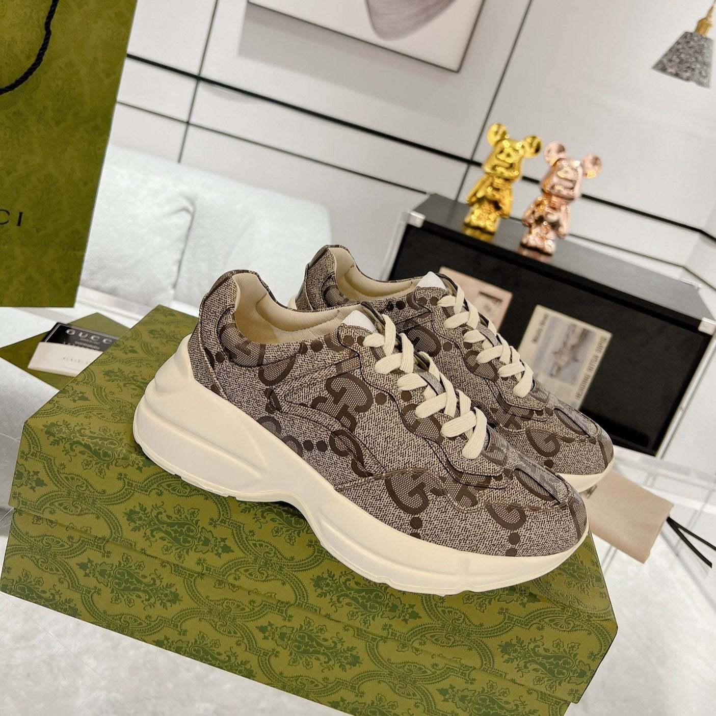 GG 100 RHYTON SNEAKER Brown
