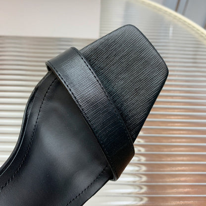 BALMAIN 25S METAL BUCKLE HIGH HEELS 95MM IN BLACK CALFSKIN