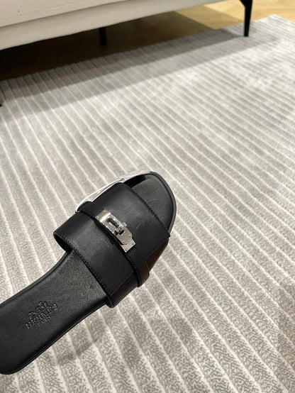 GABRIEL SANDAL BLACK CALFSKIN