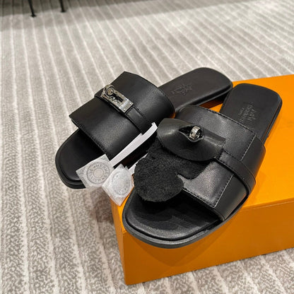 GABRIEL SANDAL BLACK CALFSKIN