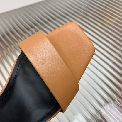 BALMAIN 25S CROSSOVER STRAP HIGH HEELS 95MM IN BROWN CALFSKIN