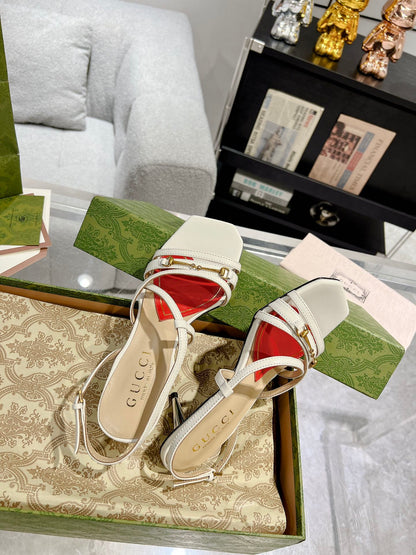 HIGH HEEL 65MM IN WHITE CALFSKIN WITH RED HEART