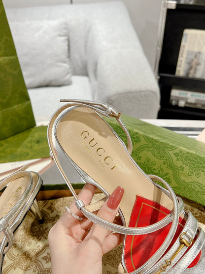 HIGH HEEL 65MM IN SILVER CALFSKIN WITH RED HEART