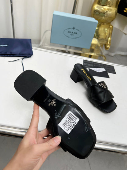 PRA EMBROIDERED SANDALS 45 BLACK LAMBSKIN