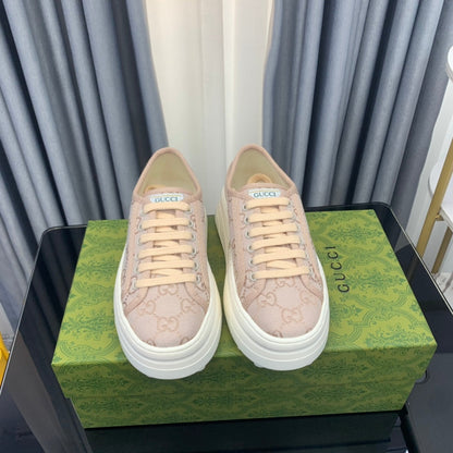 GG SNEAKER FLATFORM PASTEL PINK CANVAS