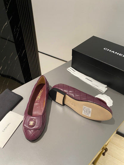 BALLET FLAT MULBERRY PURPLE LAMBSKIN