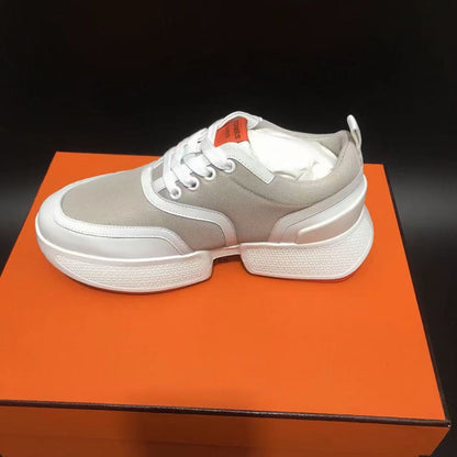GIGA SNEAKER LIGHT GRAY MIX WHITE CALFSKIN