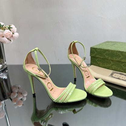 GG 105 HIGH HEEL SANDAL LIME LAMBSKIN