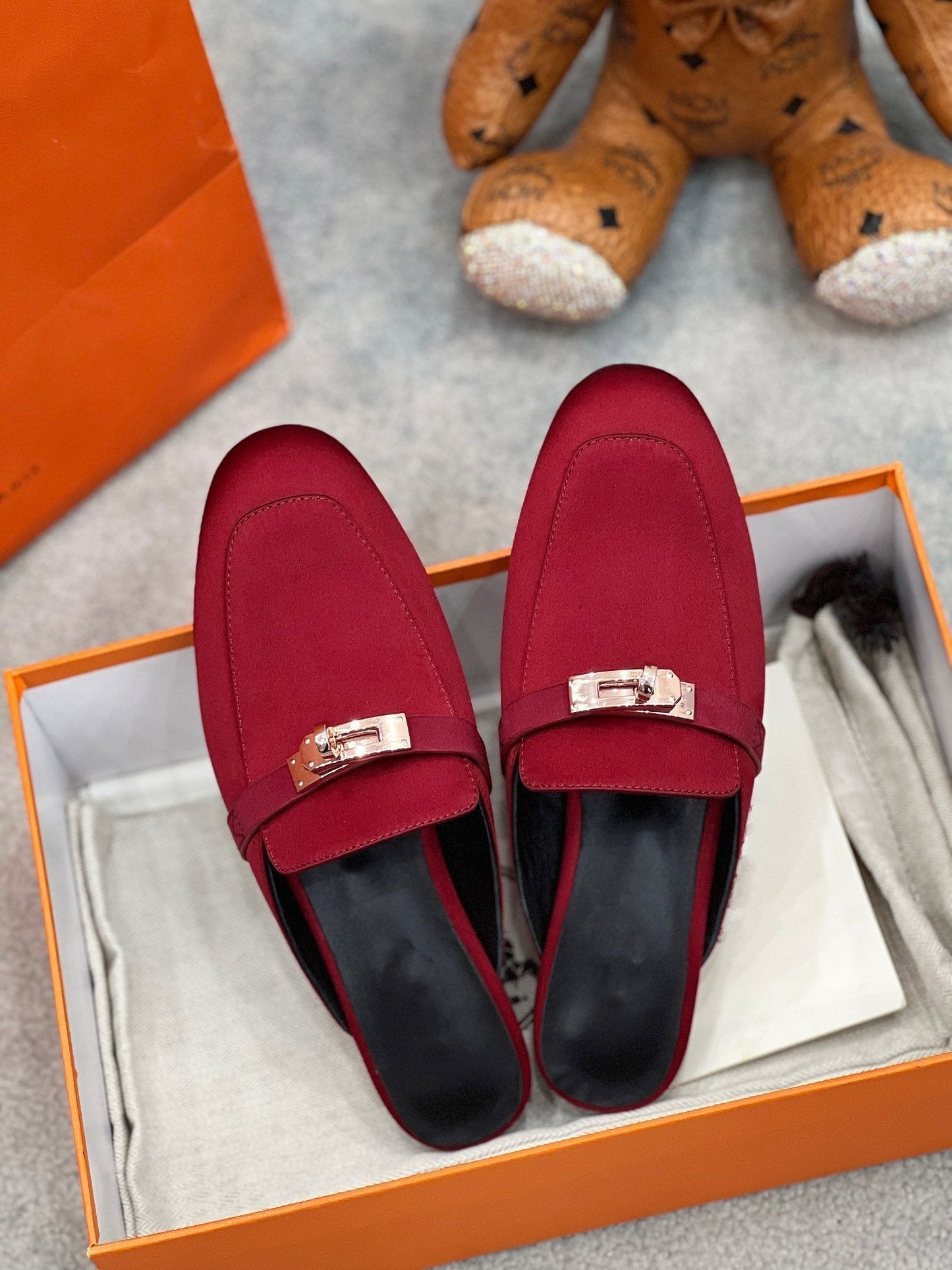 0Z Mule Cherry Silk Thick Cloth/Sheepskin