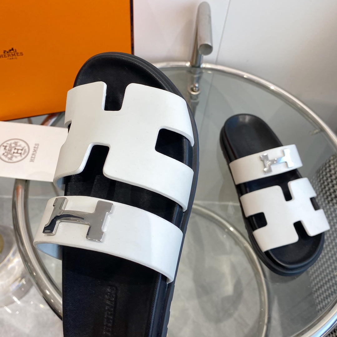Chypre Sandal White Leather