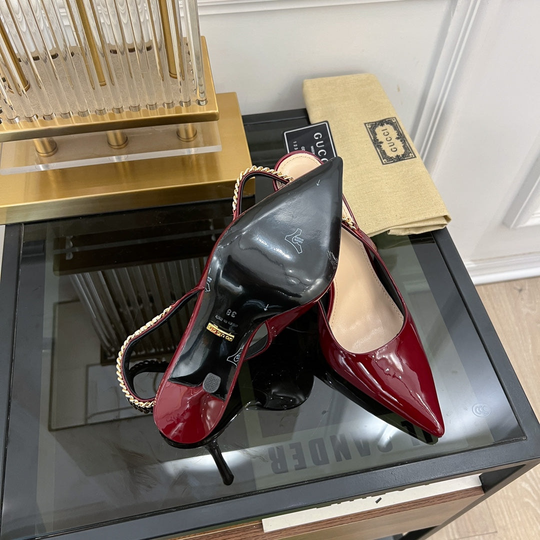 GG SIGNORIA SLINGBACK PUMP JAM LAMBSKIN