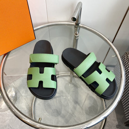 CHYPRE EPSOM Sandal light green Leather