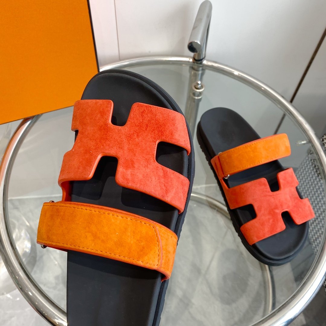 Chypre Sandal Suede Red Chapas / Orange