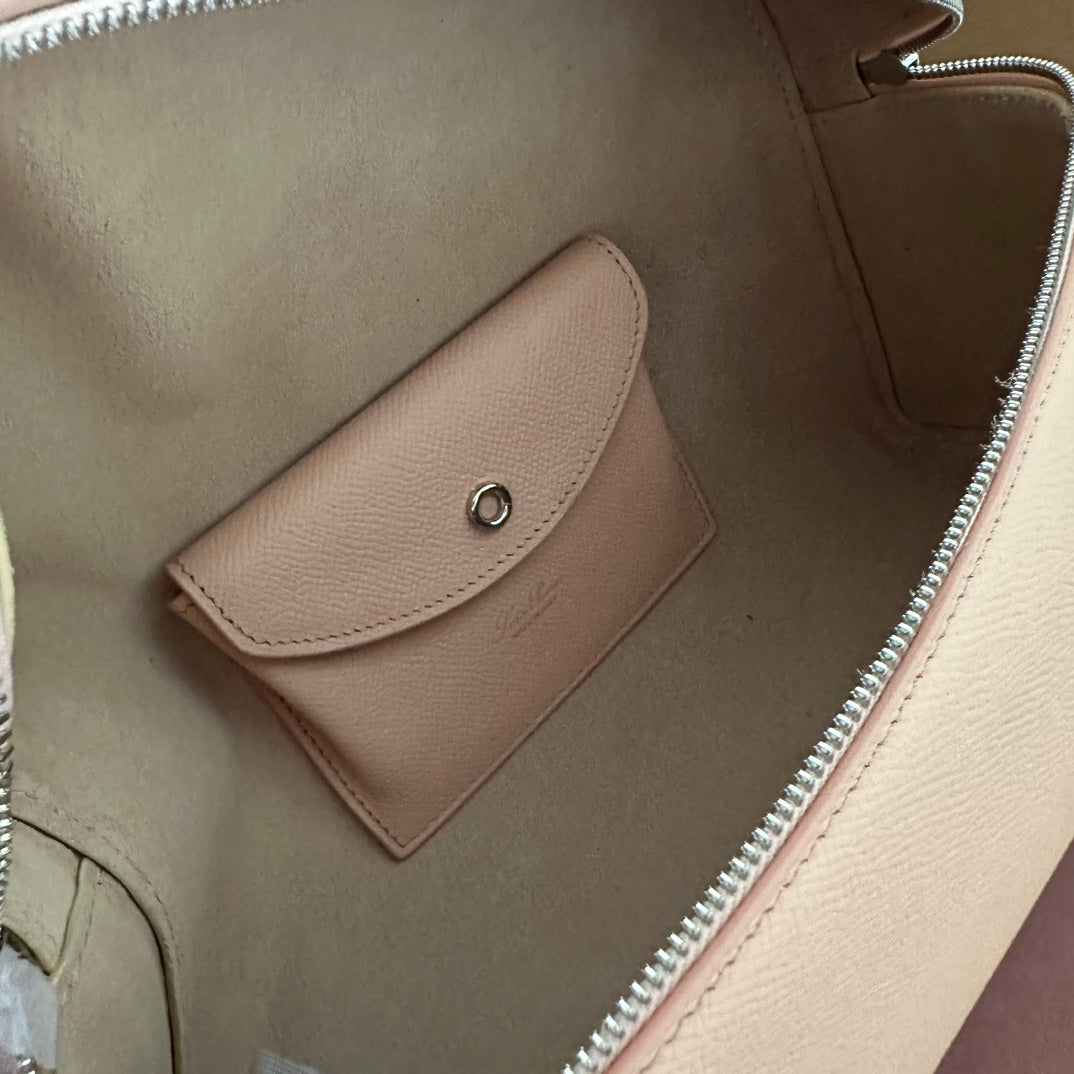 EXTRA BAG L27 IN PEACH PINK SMOOTH CALFSKIN WITH SILVER HARDWARE