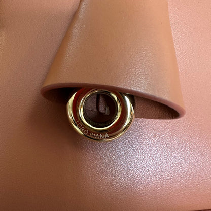 EXTRA BAG L27 IN GINGER ORANGE SMOOTH CALFSKIN WITH GOLD HARDWARE