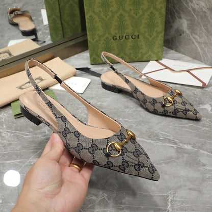 GG  Flat Sandals Black Caro