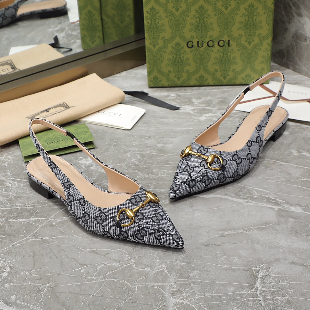 GG  Flat Sandals Grey caro